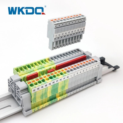 How does a push in terminal block work?