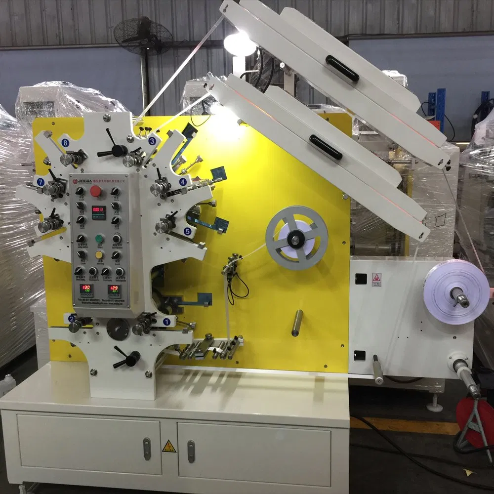 (JR- 1221 ) Automatic Easy Registration Polyester Ribbon Label Flexo Printing Machine