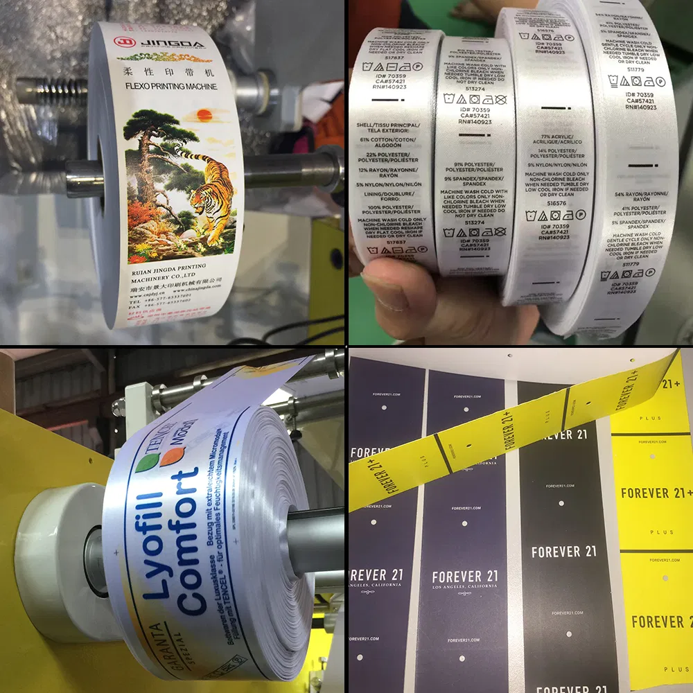 (JR-1221) Automatic Easy Registration Polyester Ribbon Label Flexo Printing Machine