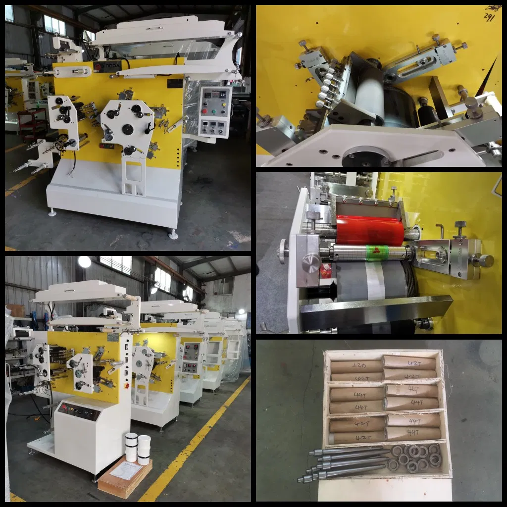 2+1 Colors Cloth Label Printing Machine Polyester Satin Ribbon Flexo Care Label Printing Machine for Nylon Taffeta, Cotton Tape and Fabric Woven Labels Jr-1221