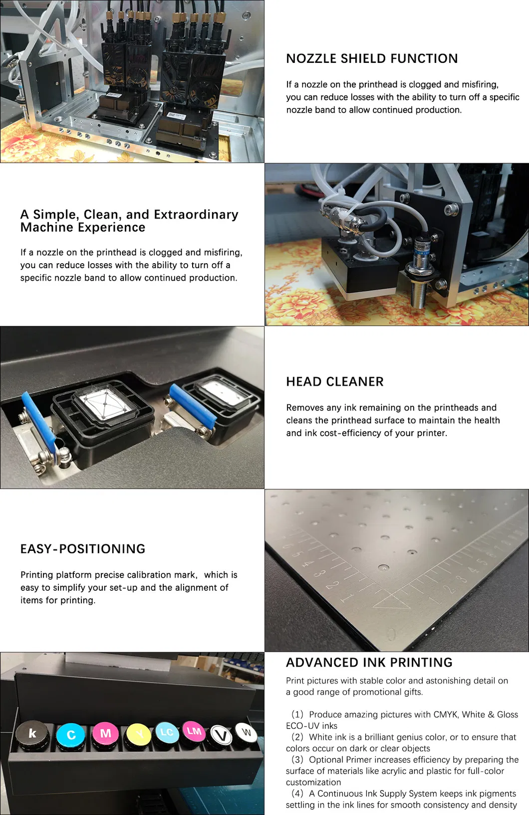 Ce Certificate A1 Size 6090UV Ceramic UV Flatbed Printer Glass Printing Machine