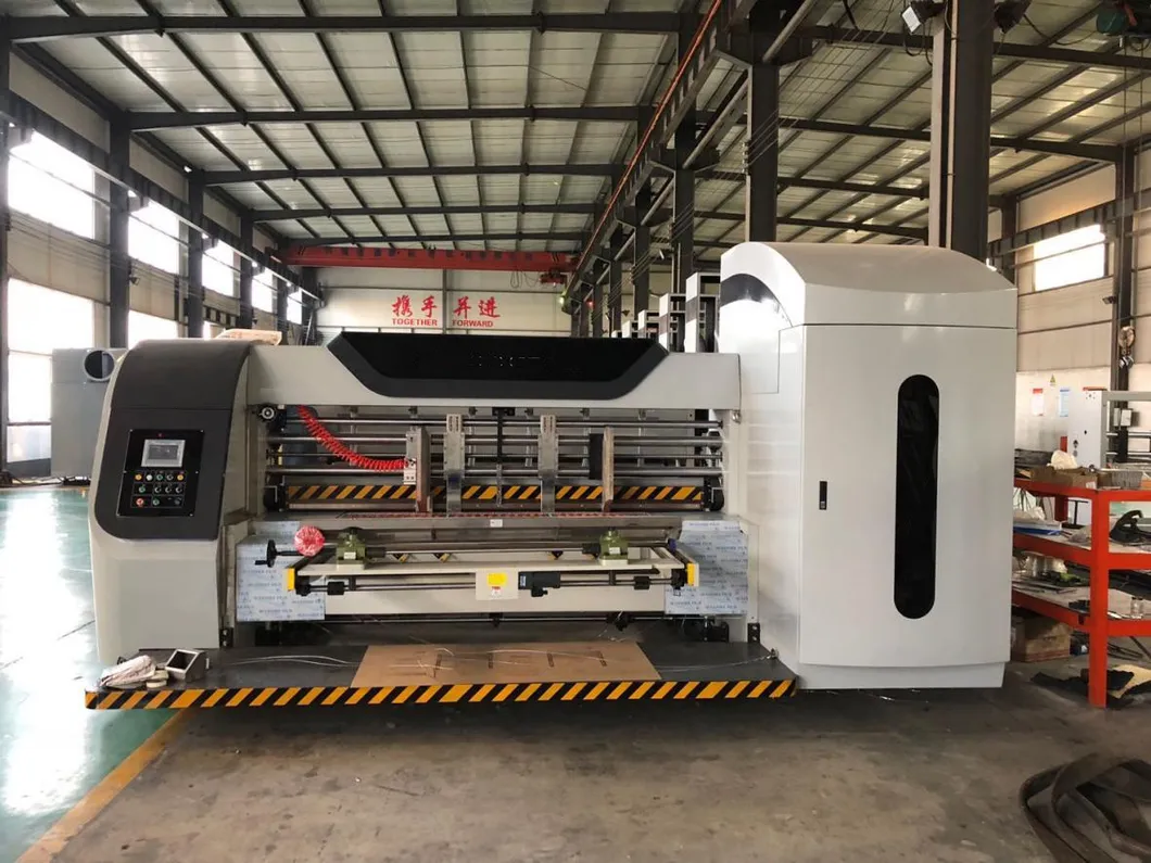 Flexo Printer Fold Gluer Box Inline Machinery; Servo Motor Folding Gluing Carton Box
