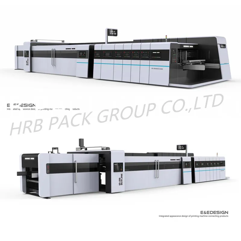 Flexographic Printing Fold Gluer Box Inline Machine; China Case Maker Box