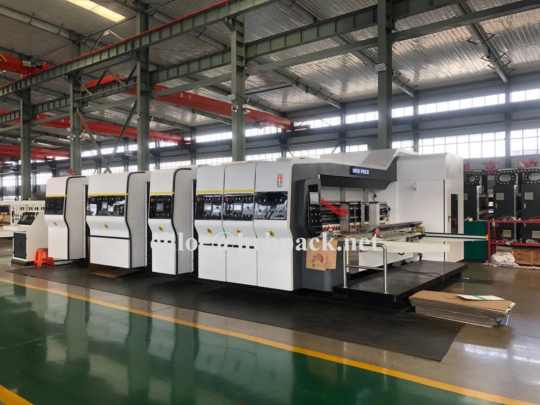 Flexographic Printing Fold Gluer Box Inline Machine; China Case Maker Box