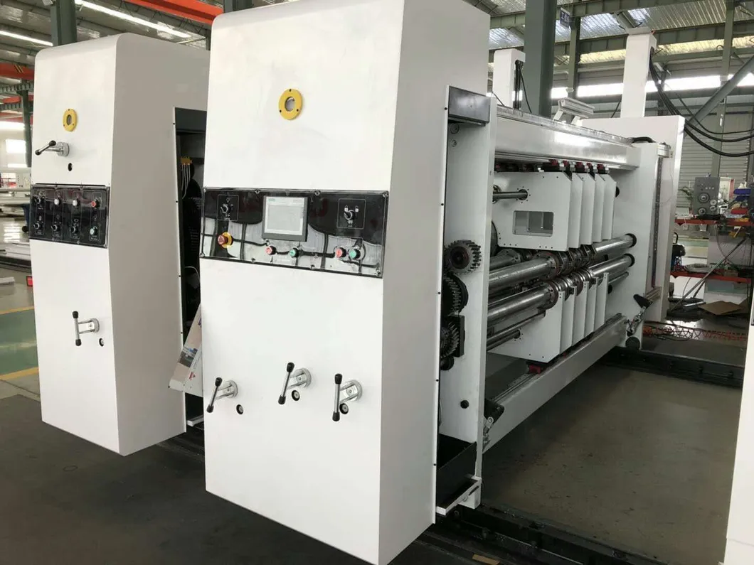 Flexographic Printing Slotting Rotary Die Cutting Box Machinery; Lead Edge 4 Color Printer Slotter Machine