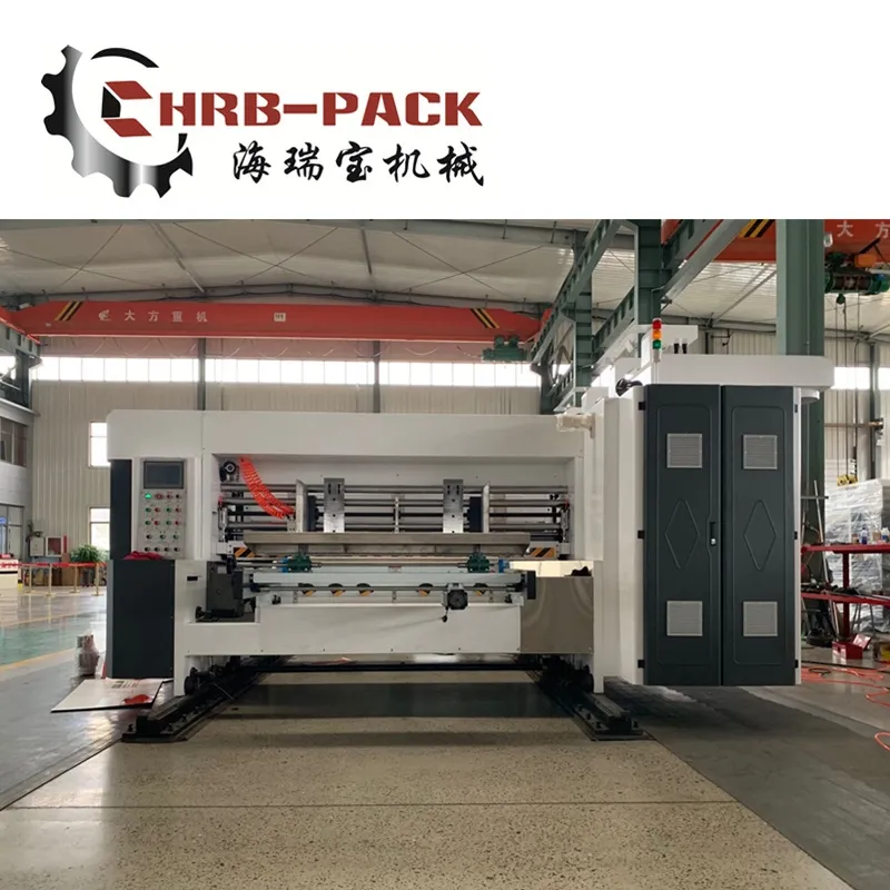 Hrb Flexographic 4 Color Printing Rotary Die Cutting Carton Box Machine;