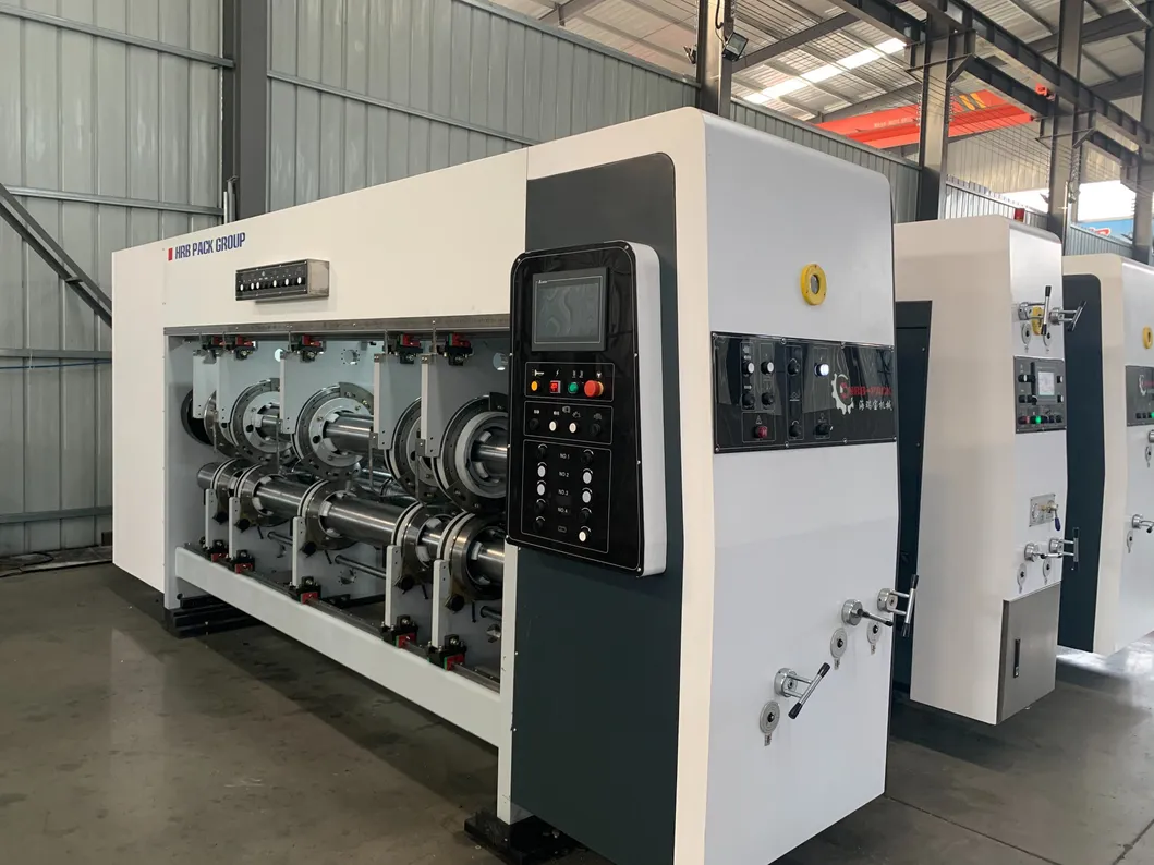 Lead Edge Feeding 2 Color Flexographic Printing Slotting Rotary Die Cutting Carton Box Machinery