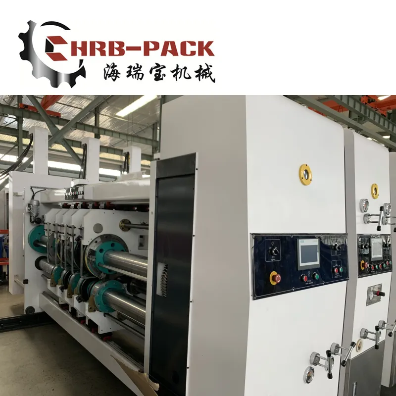 Lead Edge Feeding 2 Color Printing Slotting Rotary Die Cutting Carton Box Machinery