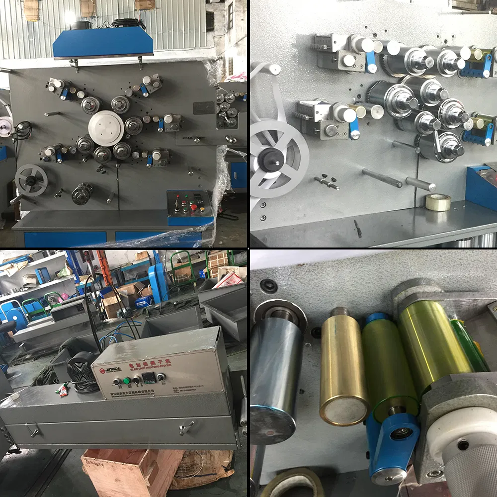 Roll to Roll Mini Size Polyester Satin Ribbon Flexo Printing Machine(JR1221) Automatic Double Side 3 Color Garment Care Label Printing Machine For Nylon Taffeta