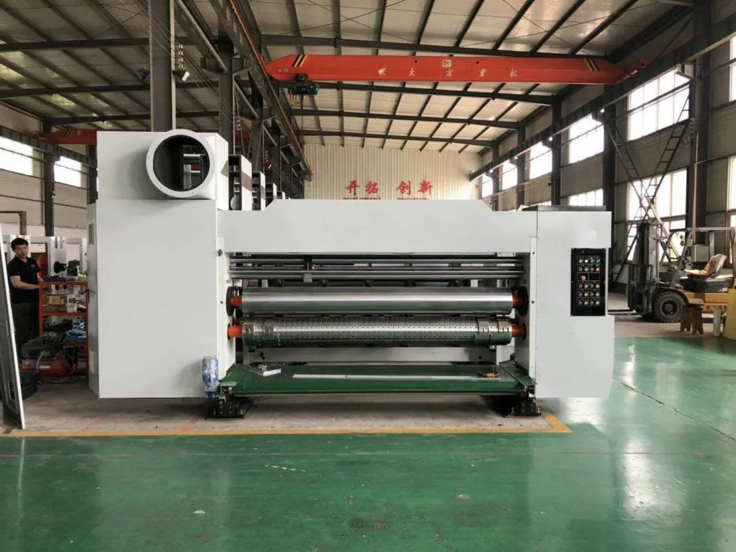 Vacuum Transfer Flexo Fold Gluer Inline Machinery; Printer Slotter Rotary Die Cutter Box Machine